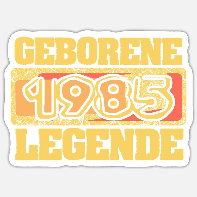 1985 - Sticker size S (10 x 10 cm) - white matte