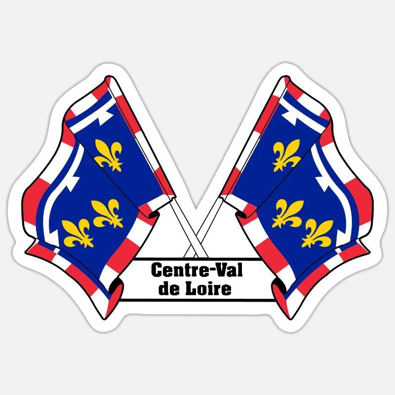 Centre-Val de Loire Text - Sticker size S (10 x 10 cm) - white matte