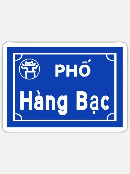 silberstraase in hanoi Vietnam - Sticker Größe S (10 x 10 cm) - Mattweiß