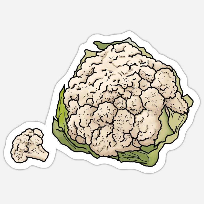cauliflower - Sticker size S (10 x 10 cm) - white matte