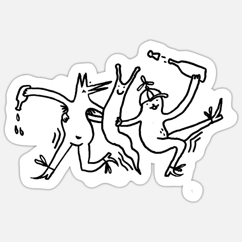 Freitag - Sticker Größe S (10 x 10 cm) - Mattweiß