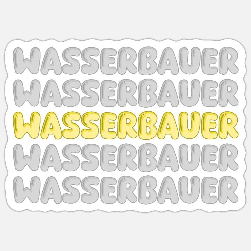 Gift for hydraulic engineer Sticker size S (10 x 10 cm)