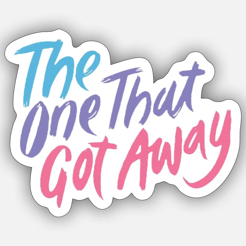 Der Eine, der entkommen ist, Farbverlauf - Sticker Größe S (10 x 10 cm) - Mattweiß