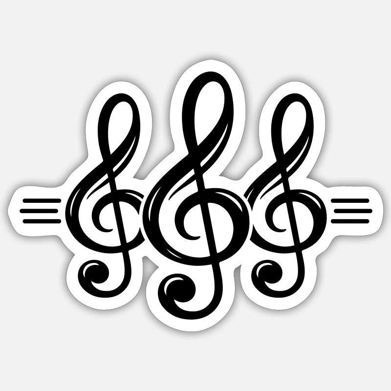 clef symbol Sticker size S (10 x 10 cm)