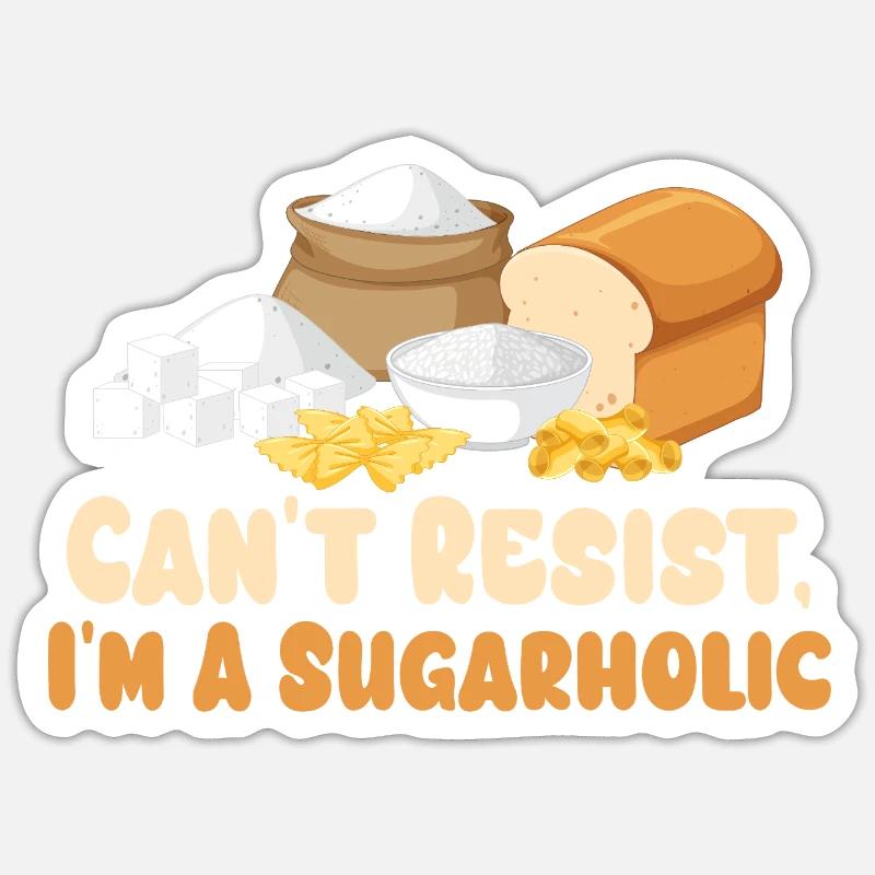 Sugarholic Kitchen Graphic Tee - Sticker size S (10 x 10 cm) - white matte