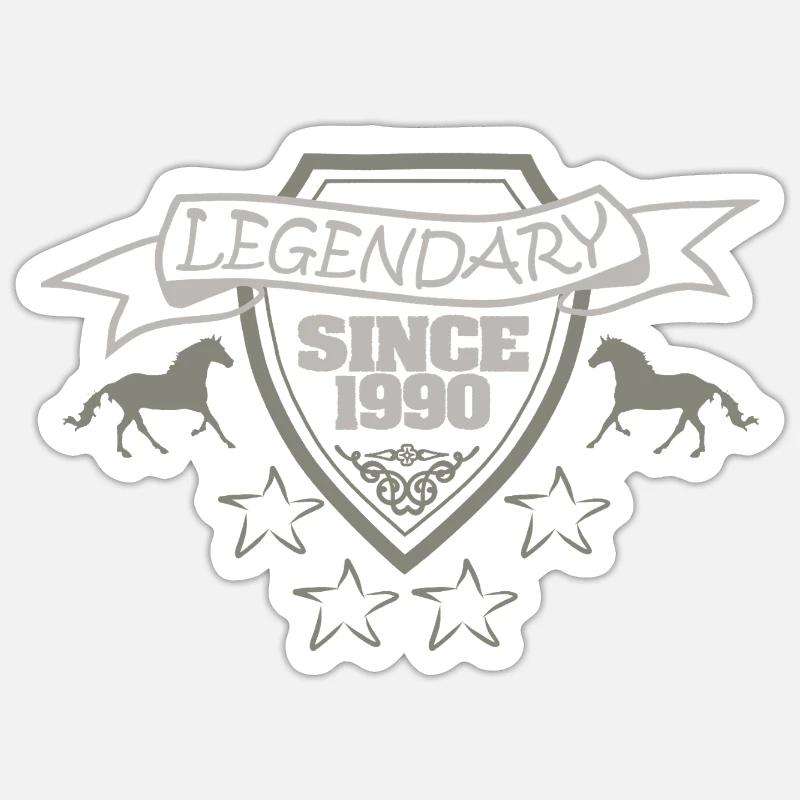 1990 - Sticker Größe S (10 x 10 cm) - Mattweiß