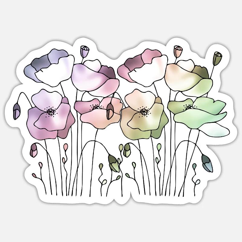 Fleur Sticker taille S (10 x 10 cm)