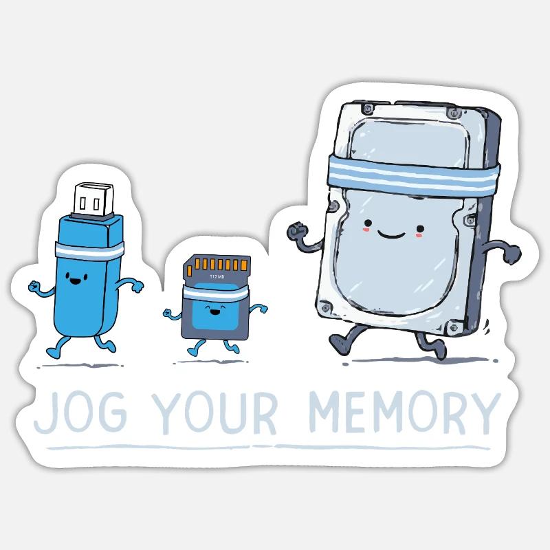 Software Engineer IT Support J-og Your Memory Gym  Sticker size S (10 x 10 cm)