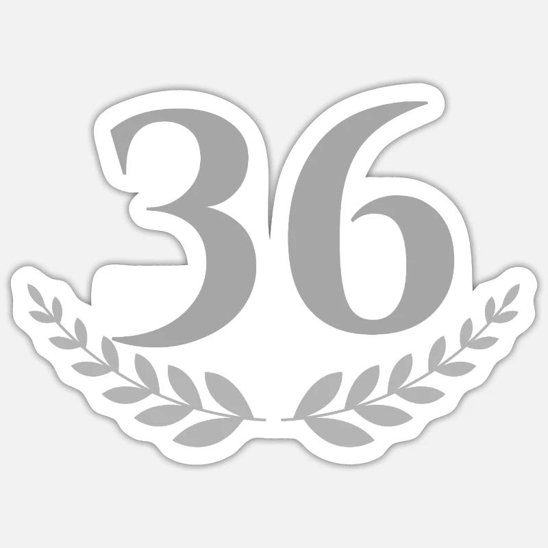 36 - Sticker taille S (10 x 10 cm) - blanc mat
