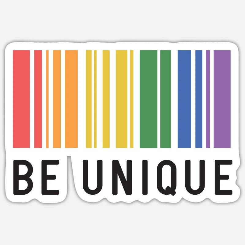 LGBT Pride Month - Be Unique - Sticker size S (10 x 10 cm) - white matte