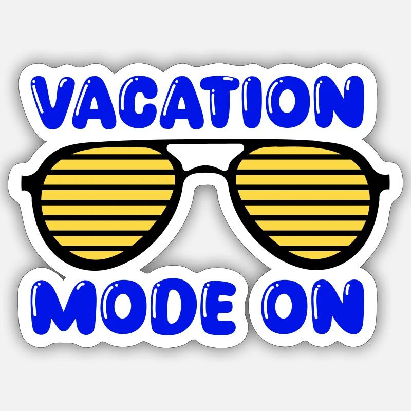 Vacation mode on Sticker size S (10 x 10 cm)