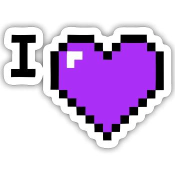 I Love Herz Platzhalter Text - Sticker Größe S (10 x 10 cm) - Mattweiß - Vorne
