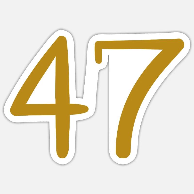 47 - Sticker size S (10 x 10 cm) - white matte