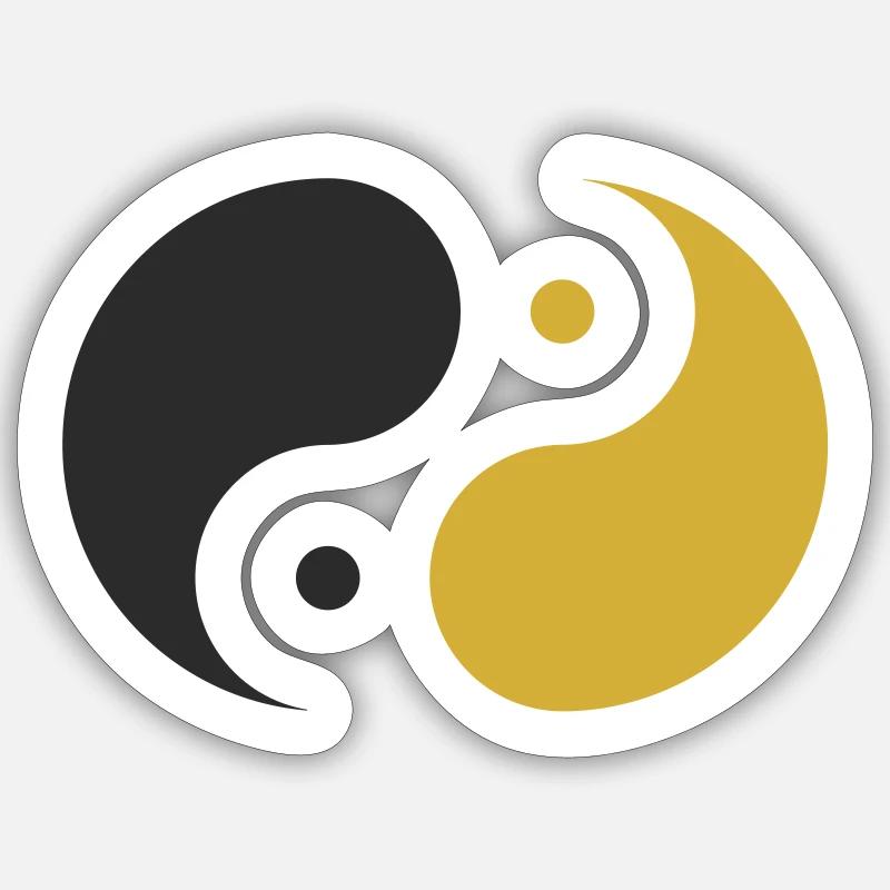 Yin & Yang - Sticker size S (10 x 10 cm) - white matte