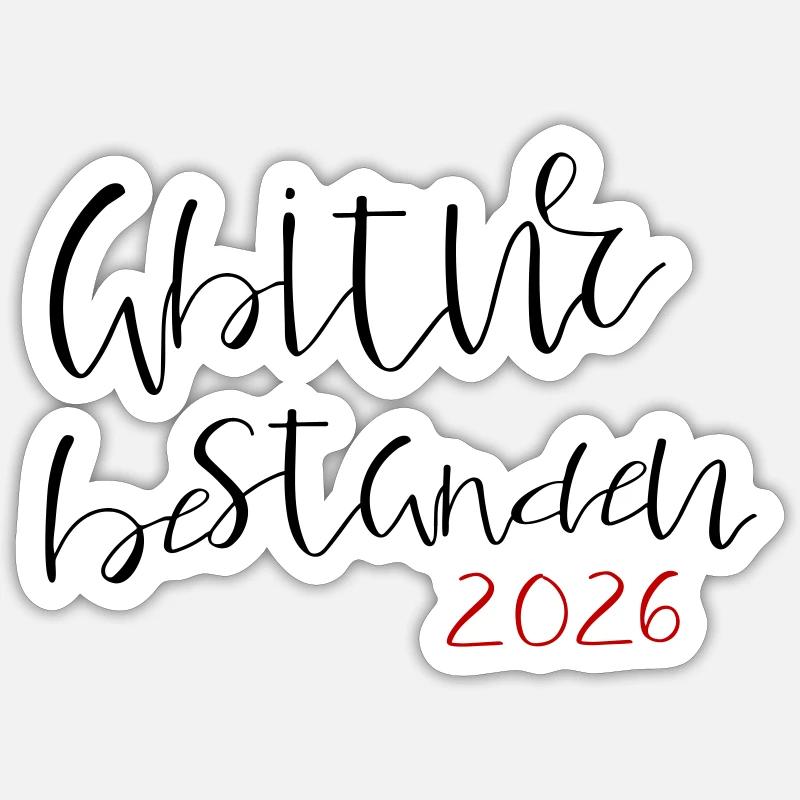Abitur passed - Sticker size S (10 x 10 cm) - white matte