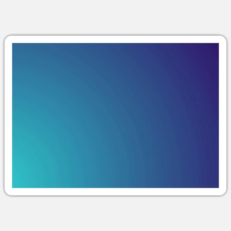 Gradient cyan-violet en cercle - Sticker taille S (10 x 10 cm) - blanc mat