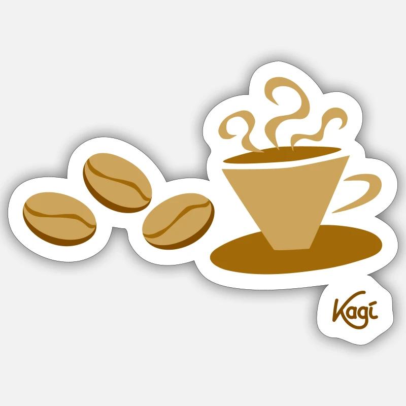 Coffee Cup1 - Sticker size S (10 x 10 cm) - white matte