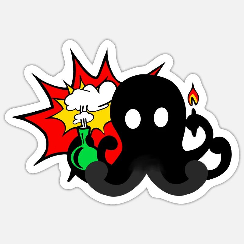 Science Explosion - Sticker size S (10 x 10 cm) - white matte