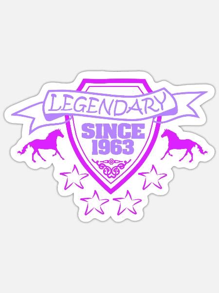 Legendaer 1963 - Sticker Größe S (10 x 10 cm) - Mattweiß