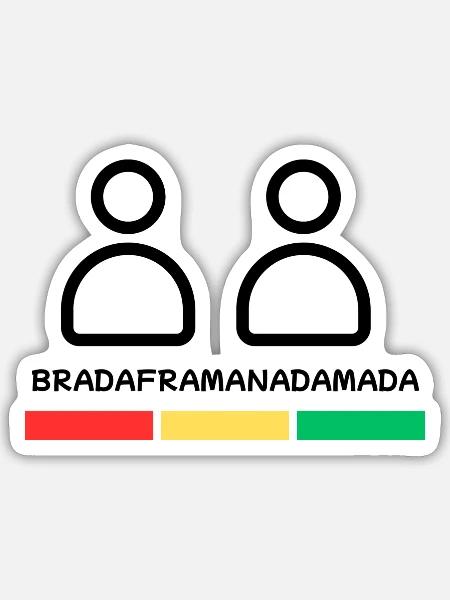 Bruder - Sticker Größe S (10 x 10 cm) - Mattweiß