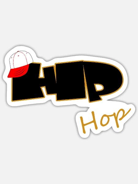 Hip Hop - Sticker Größe S (10 x 10 cm) - Mattweiß