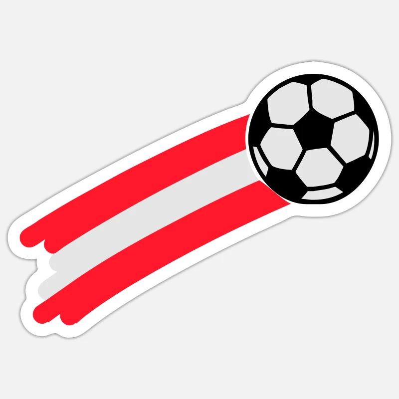 austria_flag - Sticker size S (10 x 10 cm) - white matte