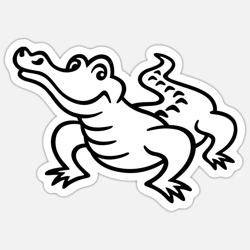Krokodil Sticker Größe S (10 x 10 cm)