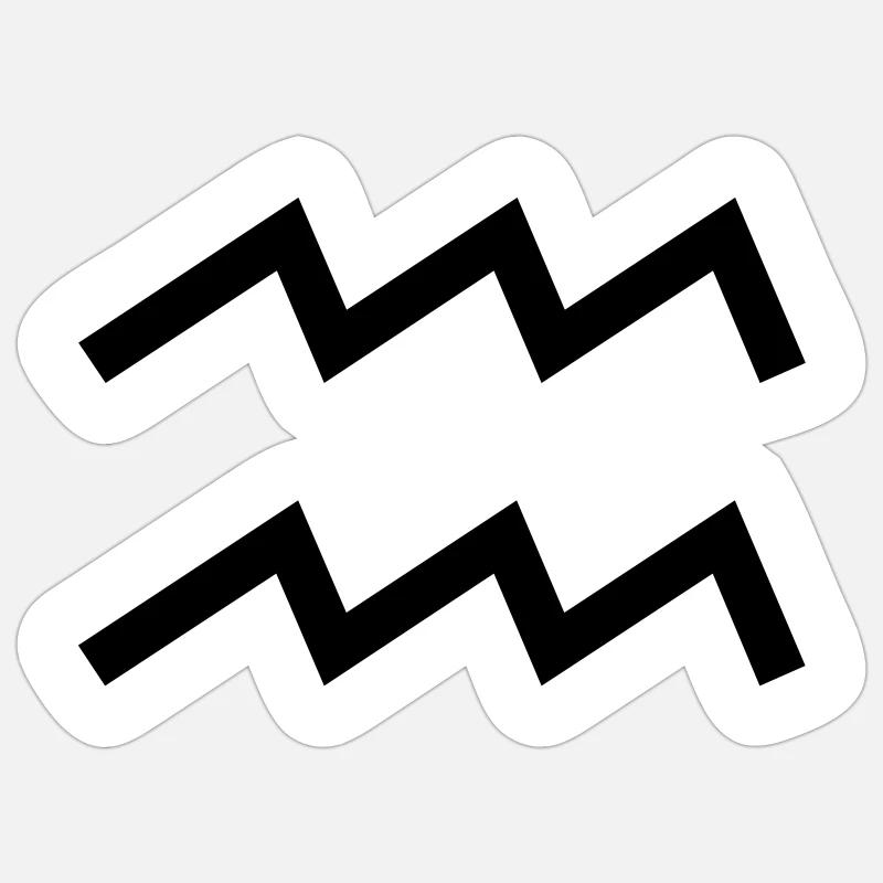 Wassermann - Sticker Größe S (10 x 10 cm) - Mattweiß