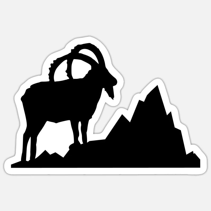 Steinbock Sticker Größe S (10 x 10 cm)
