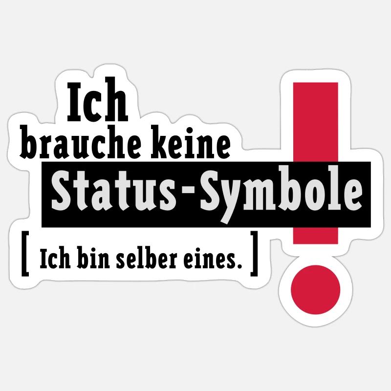 symbole de statut - Sticker taille S (10 x 10 cm) - blanc mat