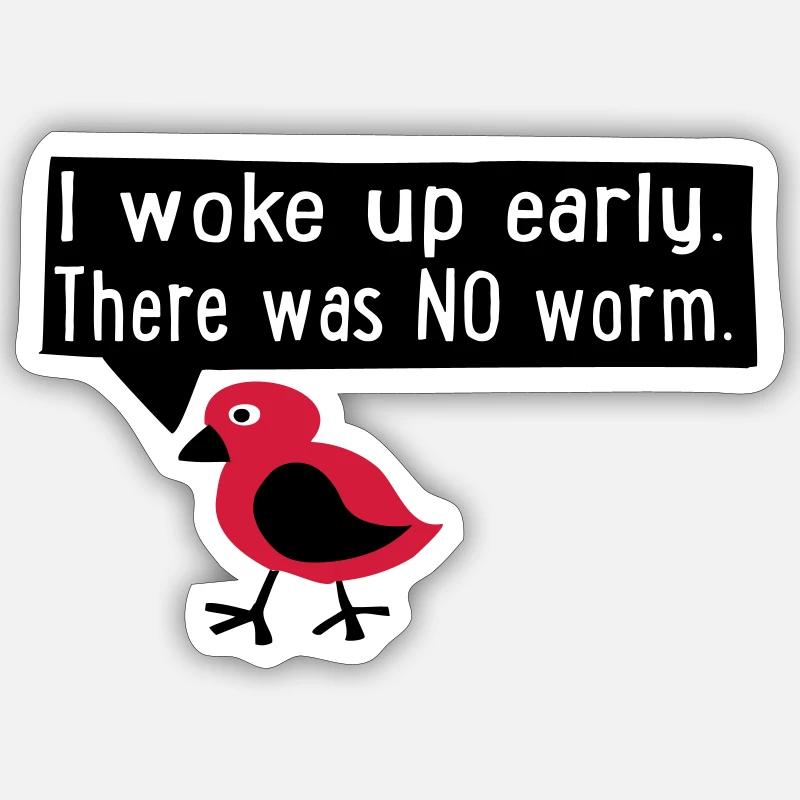 früher Vogel Sticker Größe S (10 x 10 cm)