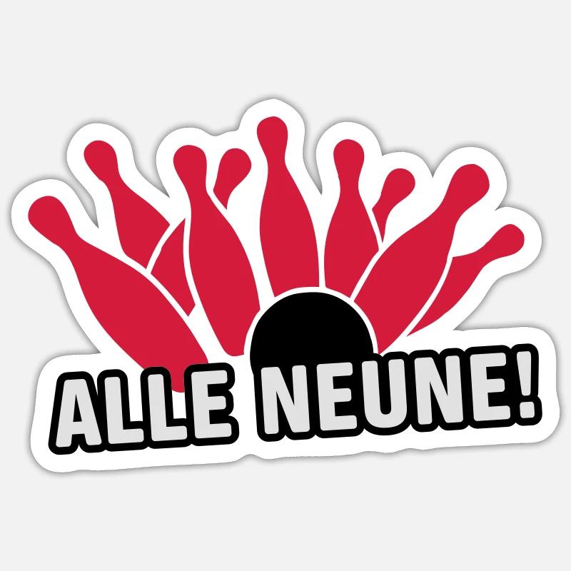 Bowling - Tout neuf! Chemise de bowling - Sticker taille S (10 x 10 cm) - blanc mat