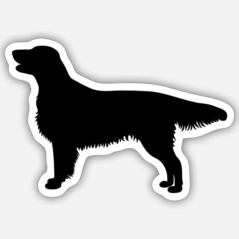 Flat Hündin Sticker Größe S (10 x 10 cm)