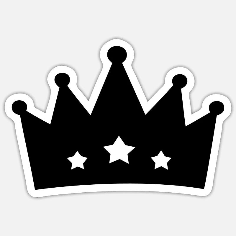 Crown (crown) 05.0 - Sticker size S (10 x 10 cm) - white matte