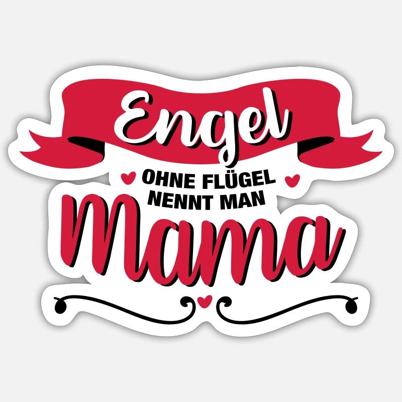 Engel Mama Sticker Größe S (10 x 10 cm)