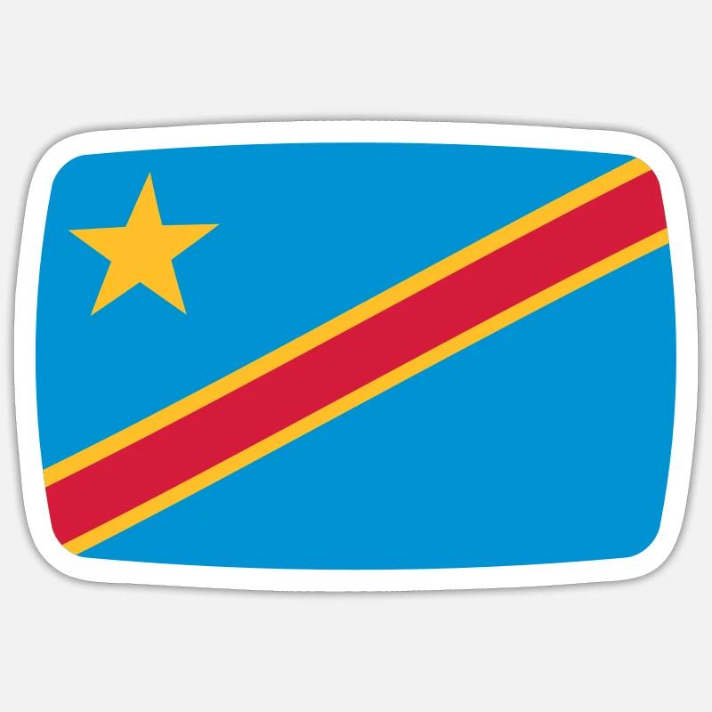 République du Congo Congo flag République Sticker taille S (10 x 10 cm)