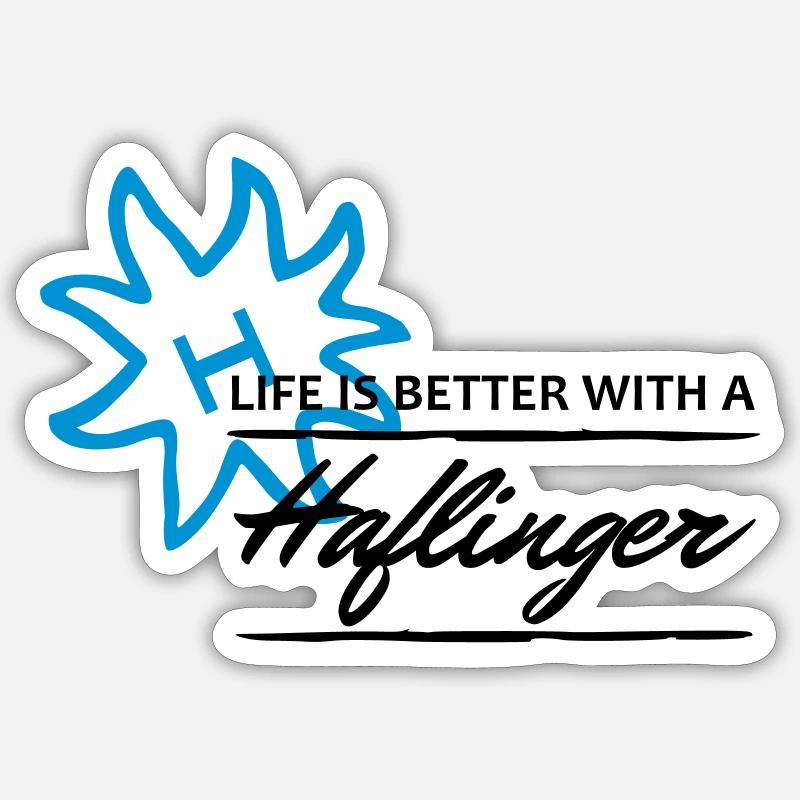 Haflinger - better life Sticker Größe S (10 x 10 cm)
