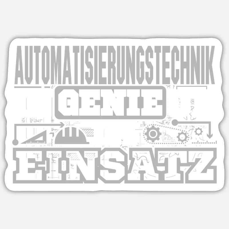 Automatisierungstechnik - Sticker Größe S (10 x 10 cm) - Mattweiß