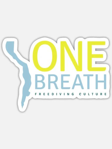 One Breath (custom color) - Sticker Größe S (10 x 10 cm) - Mattweiß