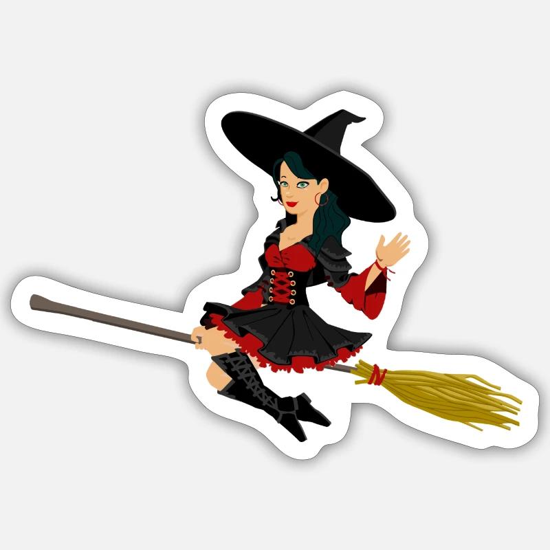 Magical helloween witch Sticker size S (10 x 10 cm)