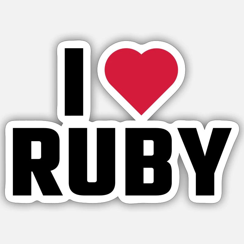 Ich liebe RUBIN Sticker Größe S (10 x 10 cm)