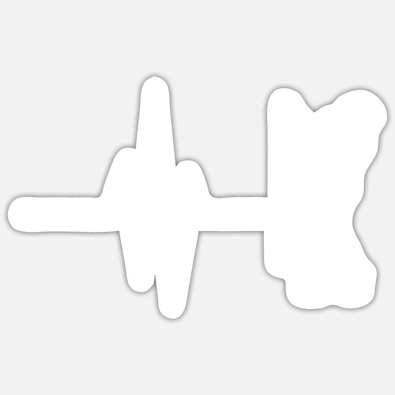 My heart beats for singing - music singing micro Sticker size S (10 x 10 cm)