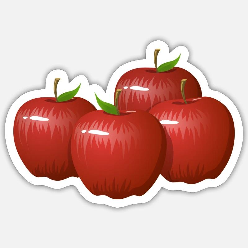 Die Äpfel Sticker Größe S (10 x 10 cm)