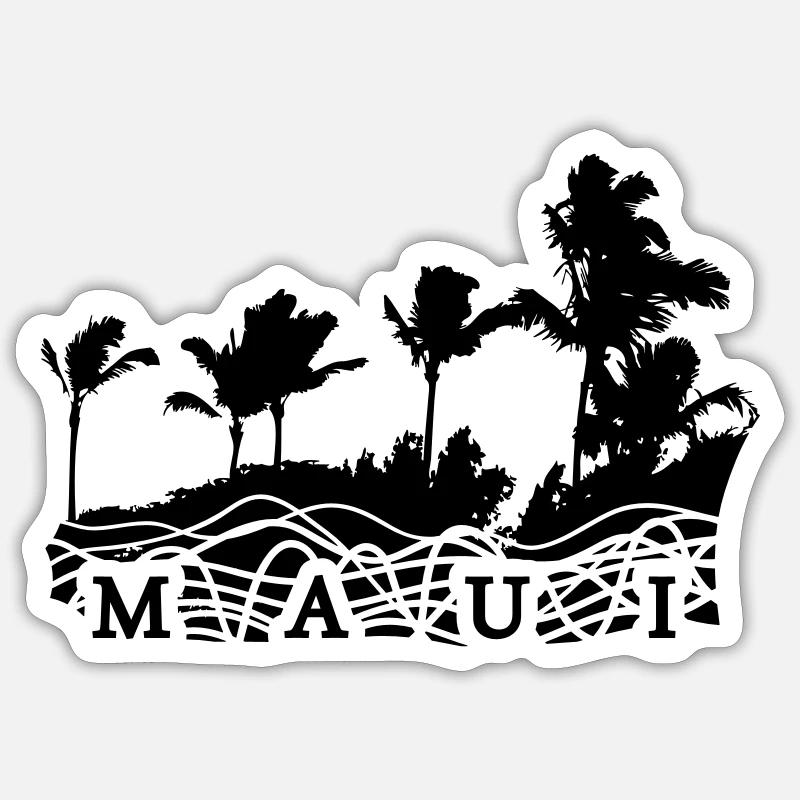 mauii - Sticker Größe S (10 x 10 cm) - Mattweiß