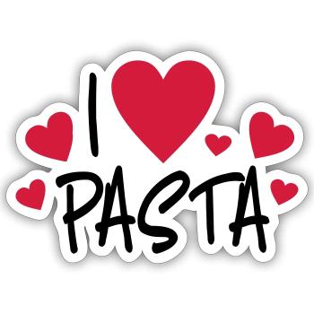 Pasta - Sticker taille S (10 x 10 cm) - blanc mat - Devant