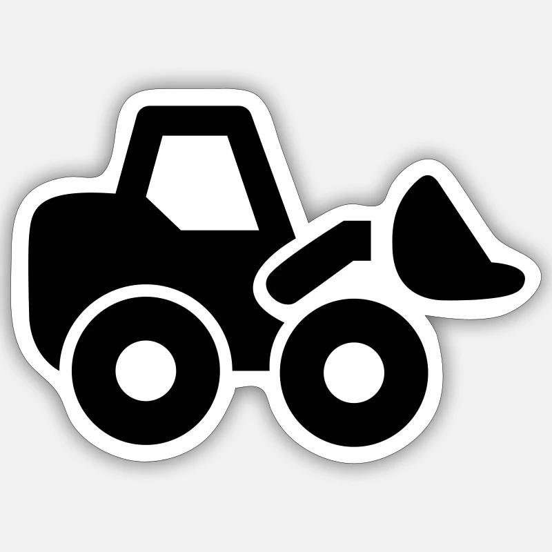 excavator Sticker size S (10 x 10 cm)