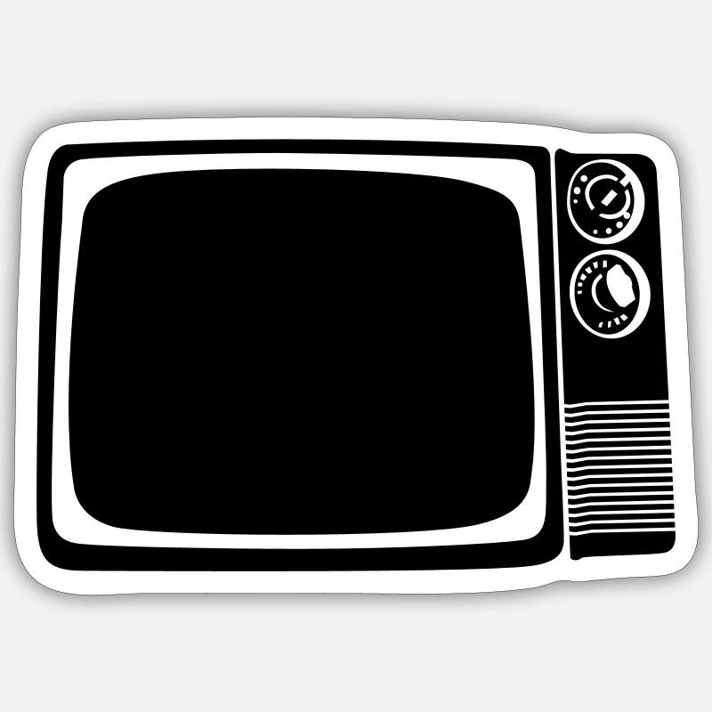 Fernseher Sticker Größe S (10 x 10 cm)