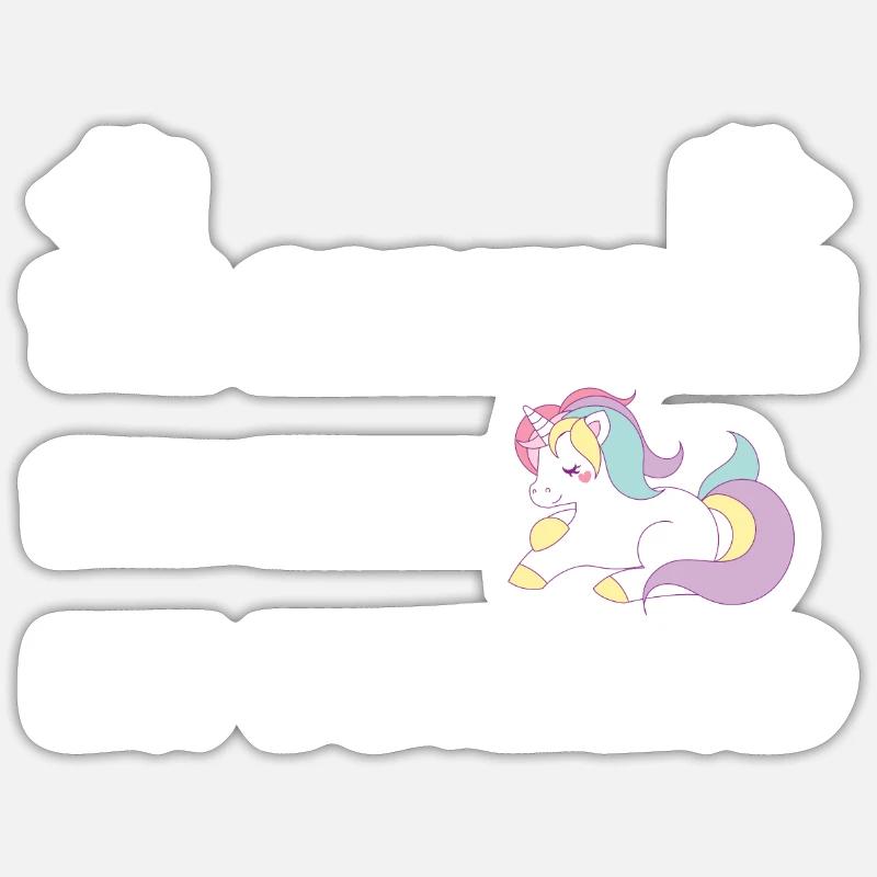 Schulkind Prinzessin - Einhorn - Einschulung - Sticker Größe S (10 x 10 cm) - Mattweiß