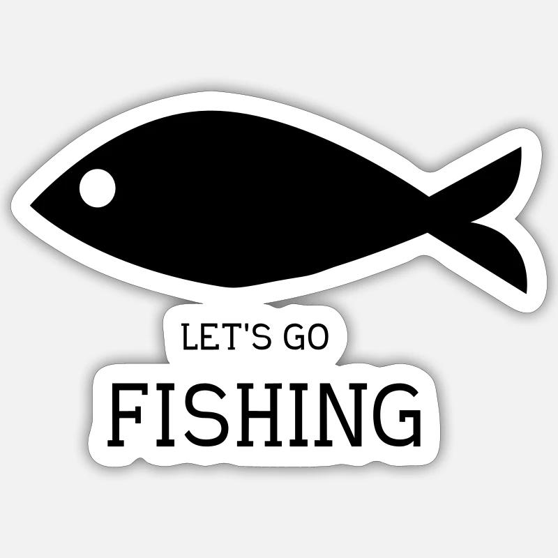 pêche Sticker taille S (10 x 10 cm)
