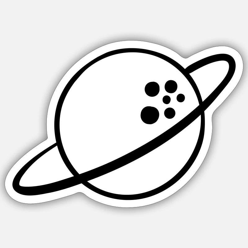 Saturn Planet - Sticker size S (10 x 10 cm) - white matte